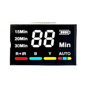 Pantalla LCD de tamaño y forma personalizada RoHS, segmento de color transmisivo transparente, pantalla LCD sin carcasa para pantalla de ascensor - Product Image 1