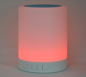 דיבורית שיחת צבעוני מגע בקרת LED אור מנורה עם TF כרטיס מוסיקה נגן LED אלחוטי רמקול