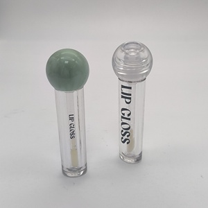 <strong>Slender</strong> Cylindrical Transparent Lip Gloss <strong>Tube</strong>, Spherical Cap, Cosmetic Packaging Material, Empty Lip Gloss <strong>Tube</strong> - Product Image 4