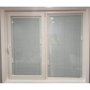 Ventanas NUOXIN UPVC con diseño de persianas integradas, venta al por mayor, precio de fábrica, ventanas de PVC, ventana abatible de vidrio de vinilo - Product Image 1