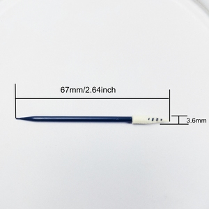 Temiz oda onaylı <span class=keywords><strong>Spiral</strong></span> köpük swablar (751) elektronik için hassas uçlu 67mm uzunluğunda siyah saplı fırça