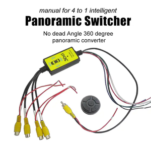 Simple Portable Car Blind Spot Camera Video and Wireless Remote Control Smart 4 <strong>Input</strong> 1 <strong>Output</strong> Car Reversing Video Switch Box