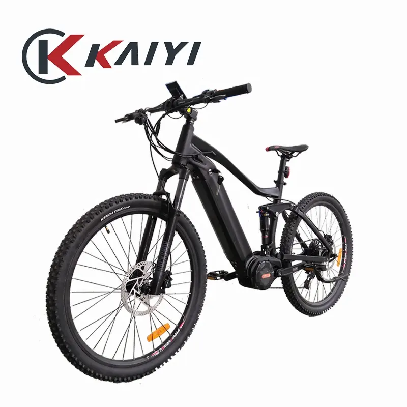 KAIYI full suspension mid drive frame hidden battery 1000W electric motor bike