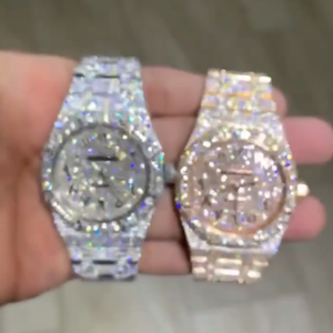 Hochwertige Iced Out VVS Moissan ite Diamant uhr Pass Diamond Tester Luxus automatische mechanische Uhren