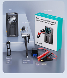 Multi <strong>Function</strong> 12v Lithium Portable Jump Starter with air Compressor Tire Inflator Power Bank Car Jump Starter with air Pump - Product Image 6