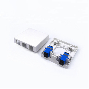 FONGKO光ファイバーパネルボックスABS2ポート4コア86タイプFTTHデスクトップボックスSCLCパネルボックス - Product Image 3