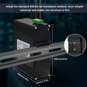 Conmutadores de red Gigabit de 8 puertos gestionados en fábrica Poe industrial con funcionalidad SNMP - Product Image 2