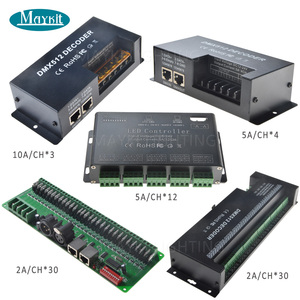 Сценическое освещение Dmx 512 светодиодный контроллер декодера высокого качества LED RGBW DMX 512 12 каналов контроллеры декодера