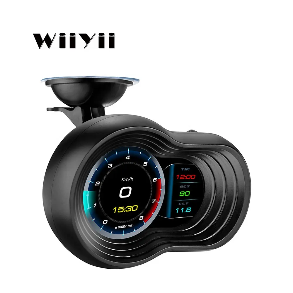 WiiYii 5 polegadas tela grande F9 OBD HUD Head up display de Navegação GPS do carro Universal OBD gauge