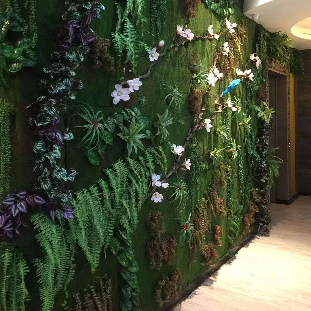 Pared de jardín Vertical Artificial con planta colgante, estilo personalizado, decoración del sistema greenwall, nuevo diseño