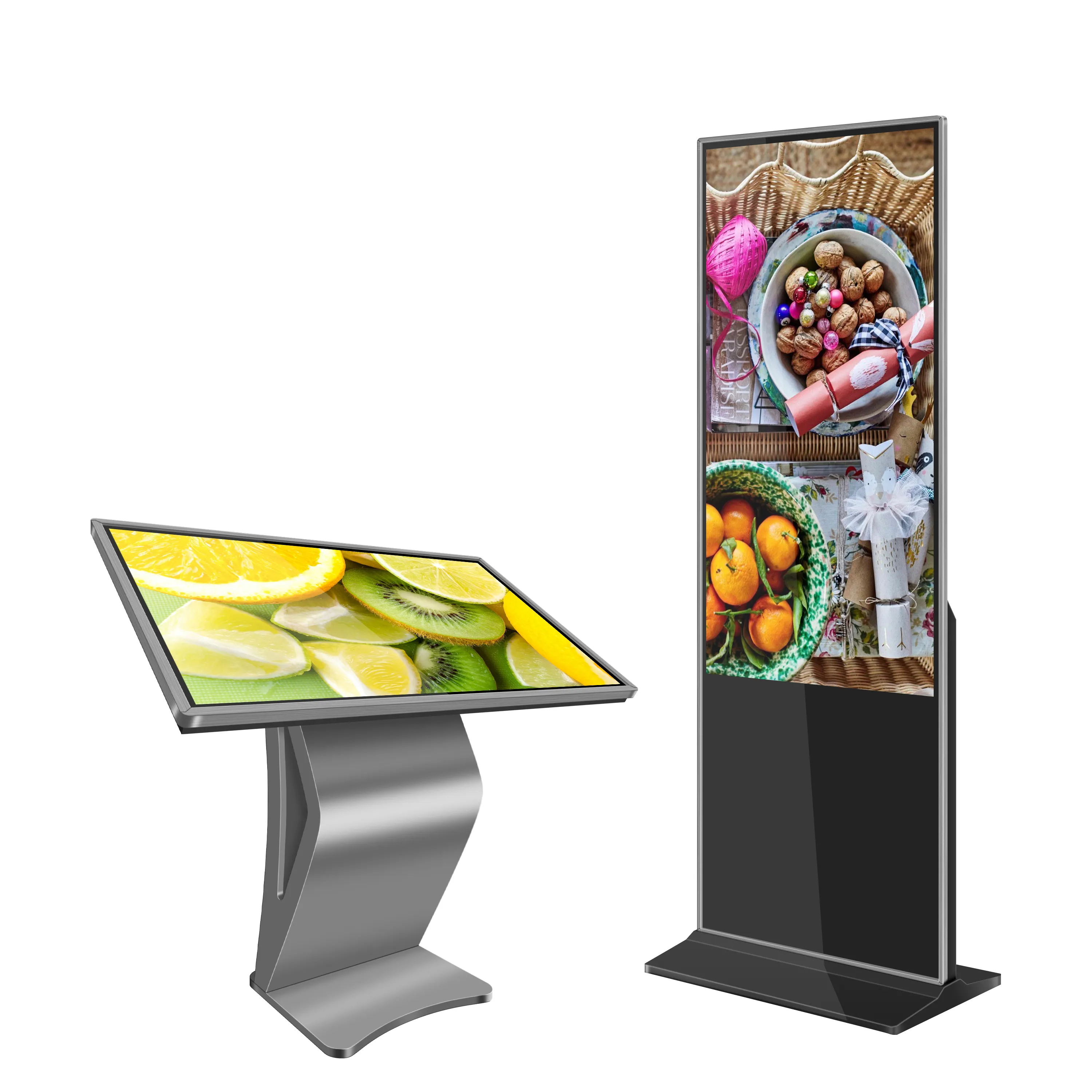 43 Inch Infrarood Touch Informatie Kiosk Lcd-Scherm Voor Reclame Allemaal In Een Verdieping Staan Interactieve Kiosk