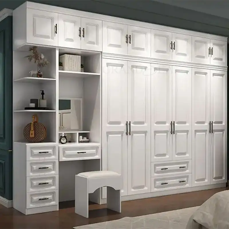 Lemari pakaian kamar tidur, Modern sederhana praktis kabinet kayu 68 Pintu Amerika mantel kabinet