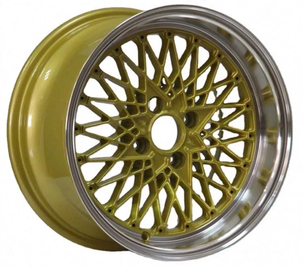 Rodas de ouro Máquina de prata Lábio SLP Rodas 4-5 pólos 17 polegadas 18 polegadas Alemanha Golf Modificação Mk4 Mk5 Mk6