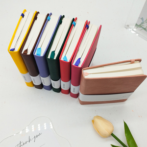 B5 Größe Gelbe Farbe Pu Leder Gepunktetes Notizbuch mit verschiedenen Farben - Product Image 4
