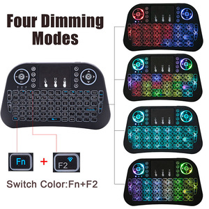 Air Mouse Infrared <strong>Learn</strong> Portable Mini Cool Seven Color Backlight <strong>Computer</strong> Clavier 88 Keys I10 Wireless <strong>Keyboard</strong> with Touchpad - Product Image 2
