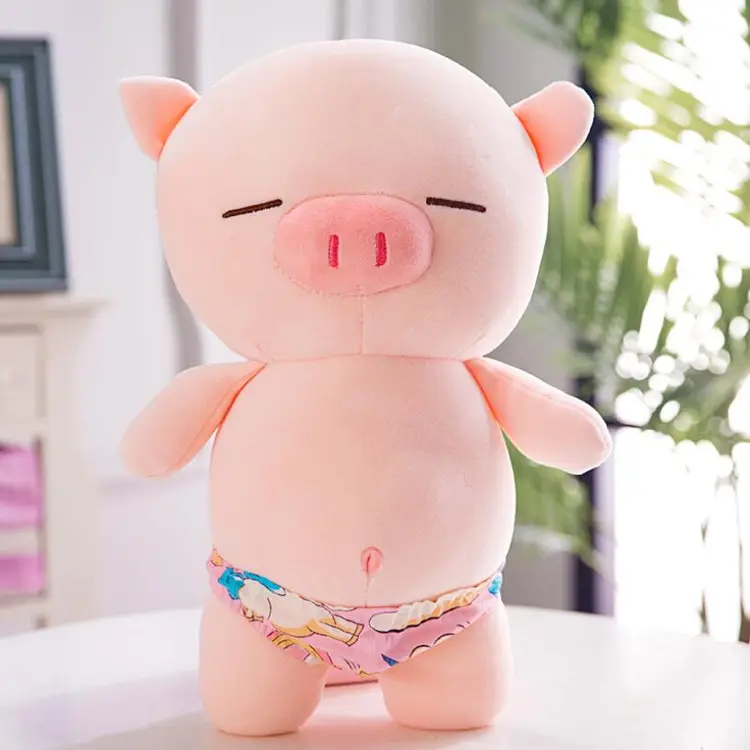 2022สีชมพูนุ่มฟาร์มสัตว์ยัดไส้หมูหมอนตุ๊กตาการ์ตูนยัดตุ๊กตาของเล่นหมูสำหรับเด็ก