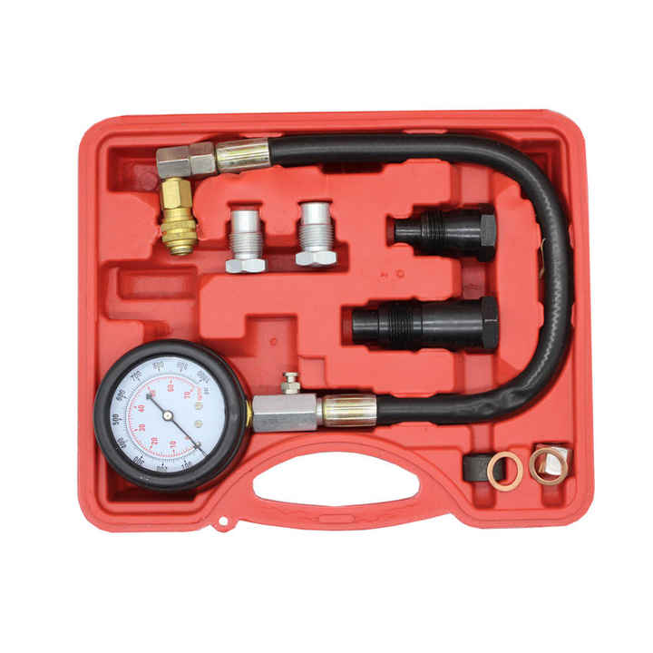 TU-15 Diesel Engine Compression Cylinder Pressure Meter Tester Gauge Kit 0-1000 psi
