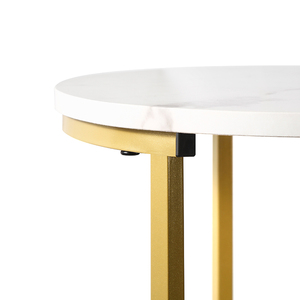 Set of 3 High Gloss White Marble Gold Legs <strong>Nesting</strong> <strong>End</strong> <strong>Tables</strong> Cheap Coffee <strong>Table</strong> Set Round Wood Stacking Side <strong>Table</strong> Bedroom - Product Image 4