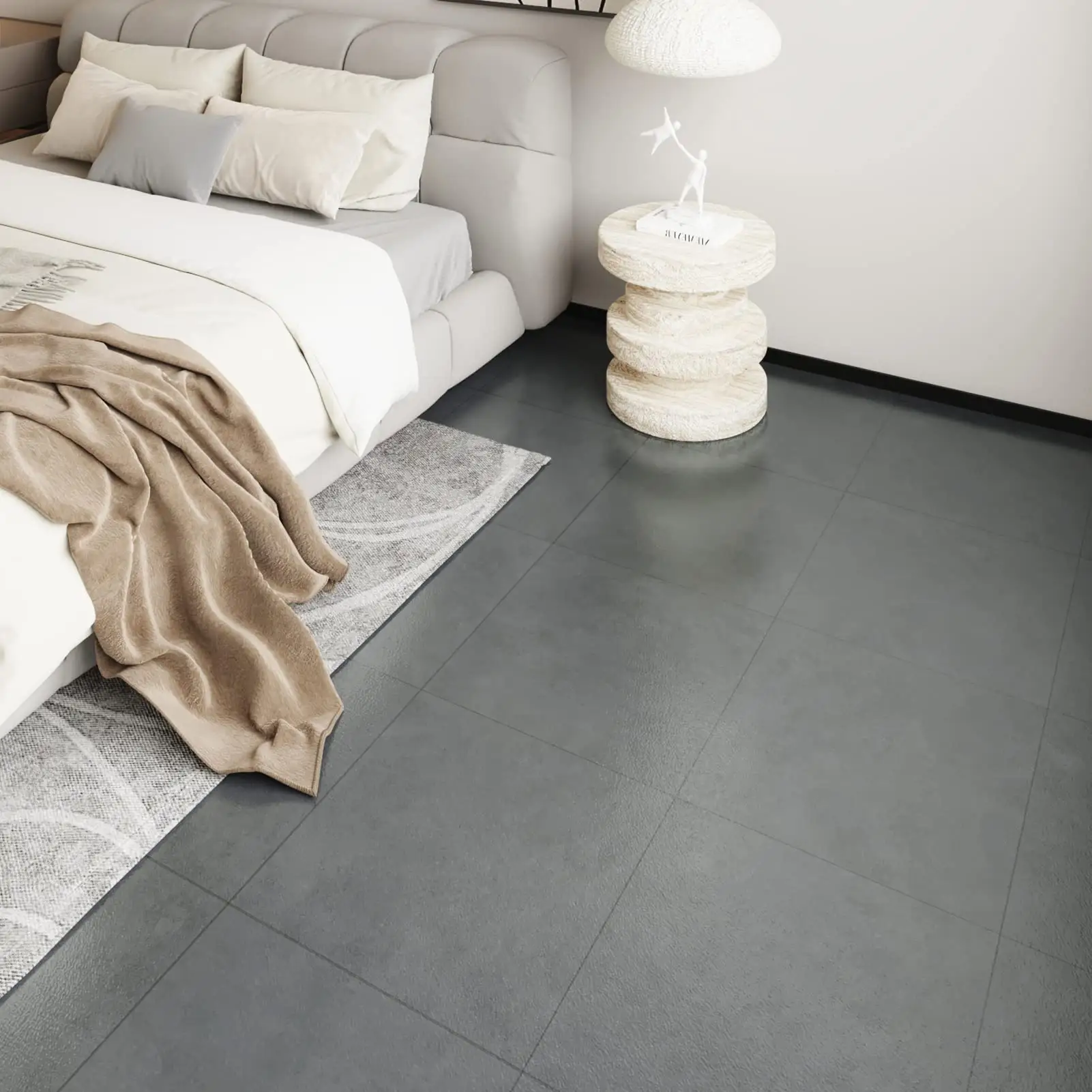 Piastrelle per pavimenti in marmo grigio buccia e bastone 12x12 in piastrelle per pavimenti rimovibili da cucina spesse pavimenti in vinile autoadesivo impermeabile