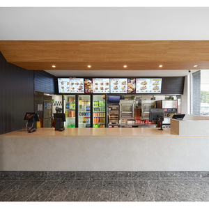 Tùy chỉnh Starbucks KFC McDonald của thức ăn nhanh bàn tiếp tân Hiện Đại Trắng đồ nội thất bằng đá dịch vụ Countertop - Product Image 4