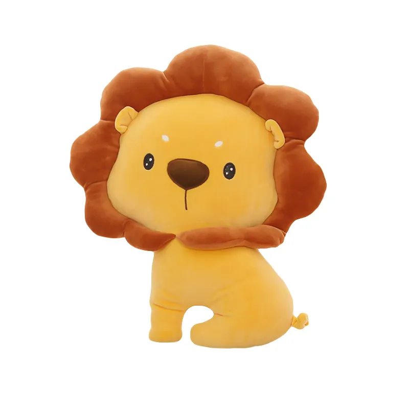 Personalizado adorável personalizado pelúcia animal brinquedos de pelúcia forma animal pelúcia leão pelúcia travesseiro animal marinho plushie brinquedo
