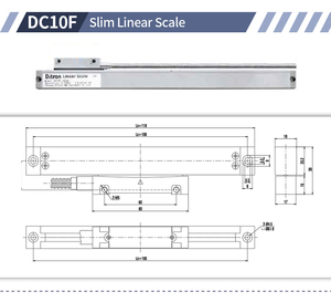 SINO 2 assi/3 assi DRO Digital Readout Display Encoder lineare in scala di vetro righello a griglia ottica per fresatrice per tornio - Product Image 6