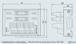 QMT003-D Terminal Block <strong>Module</strong> PLC <strong>Input</strong> and <strong>Output</strong> <strong>Module</strong> with Light Adapter Terminal Block PLC <strong>Relay</strong> Terminal Station - Product Image 4