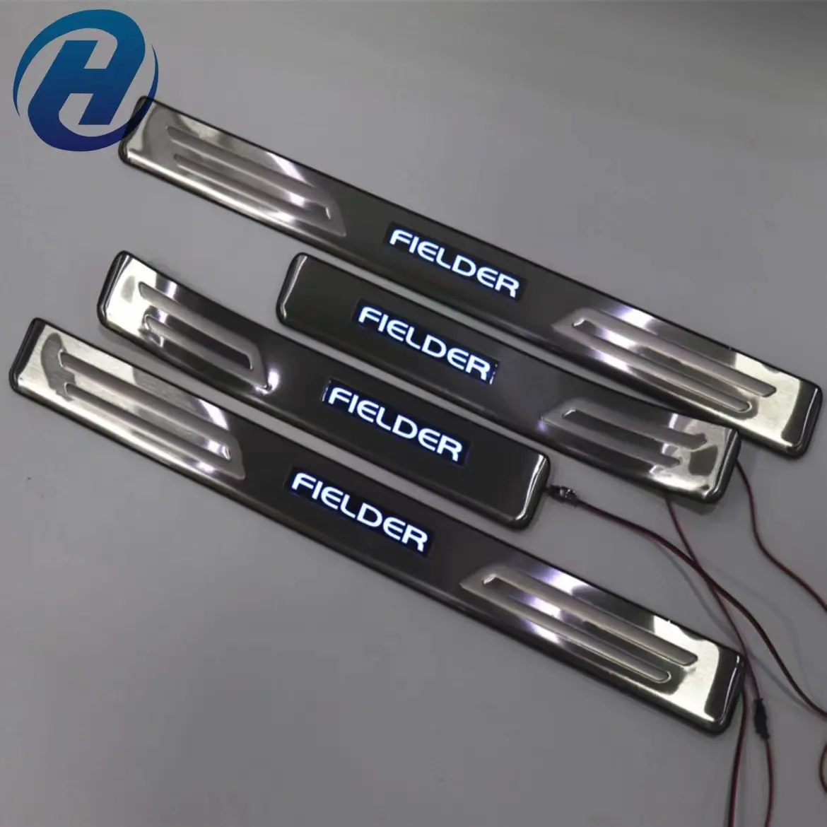 Hmd cho TOYOTA Fielder Gen 9 2000 2006 LED CỬA sill kéo Lê Chân tấm sdoor sill cửa xe sill tấm LED đá tấm