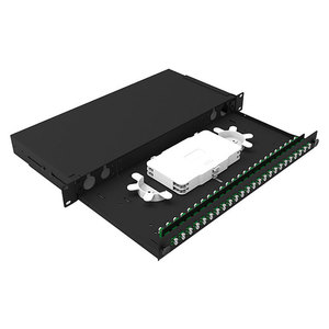 1U 19 inç raf monte sürgülü tip Fiber Terminal kutusu dubleks LC SC APC UPC 48 96 Port Fiber optik ara bağlantı paneli ODF dolabı - Product Image 1