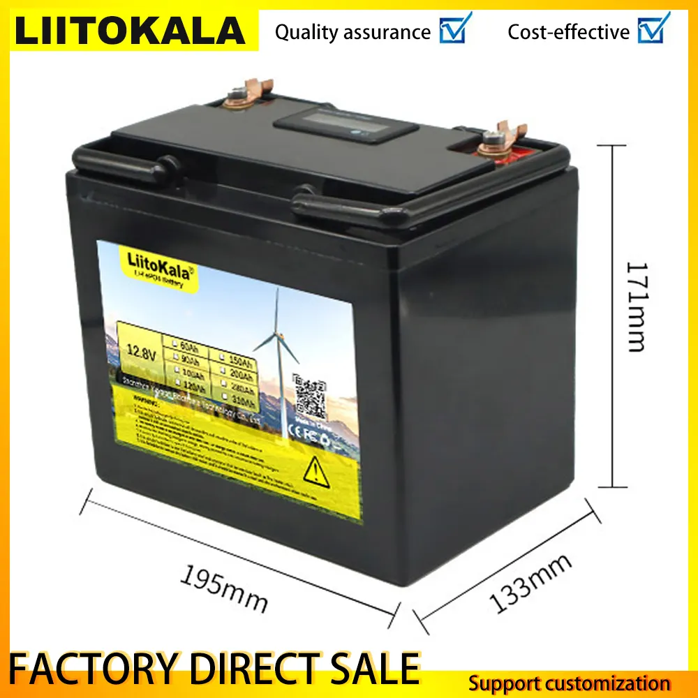 Orijinal hakiki LiitoKala 12v 32000mAh 60A deşarj fabrika doğrudan satış destek özelleştirme taşınabilir LiFePO4 piller