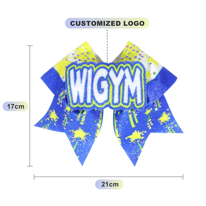 Custom Designed Team Cheerleading Shiny <strong>Cheer</strong> <strong>Bows</strong> with Custom Logo for School Use - Product Image 3