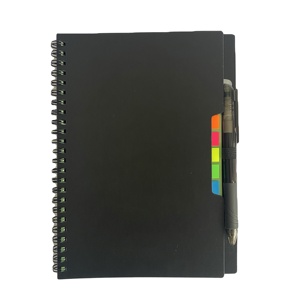 Juego de libreta inteligente A5, borrable, con bolígrafo borrable, cubierta de PP, encuadernación en espiral, reutilizable, papel de piedra, indexadores adhesivos de papel - Product Image 1