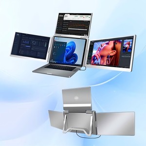 Extensor de pantalla para portátil de 14/15 pulgadas, pantalla LCD, Monitor portátil Triple Quad, Pantallas múltiples, Ordenador de negocios para juegos usado - Product Image 1