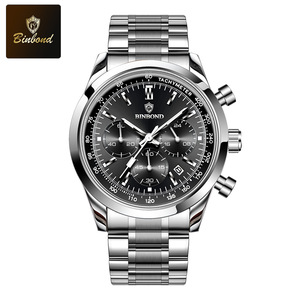 BINBOND-b380 impermeabile orologio da uomo per studenti di sesso maschile Multi-funzionale di moda luce notturna calendario orologio al quarzo di fascia alta - Product Image 2