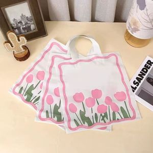 Custom Poly Bag <strong>Soft</strong> <strong>Loop</strong> <strong>Handles</strong> LDPE/HDPE Shopping clear Plastic Bag for Clothing Packaging - Product Image 1