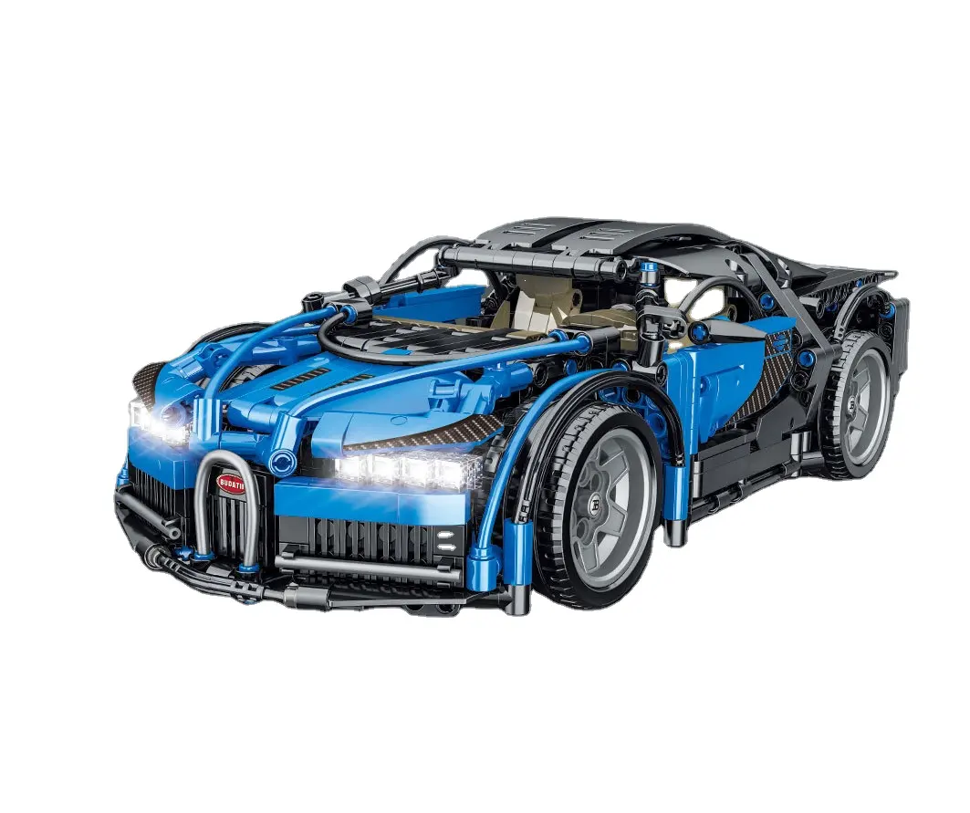 Bugattimodel block 1:14 Compatible with Technic Legoing RC Super Racing Pink Red Blue Car Building Blocks toys for children