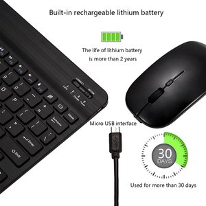 Slim Abs 78 Keys External <strong>Keyboard</strong> and Mouse <strong>Bluetooth</strong> Kit Teclado E Mouse <strong>Bluetooth</strong> Recarregavel <strong>Keyboard</strong> Mouse Combo