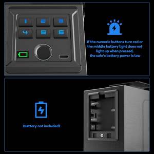 ปืนเลื่อนแบบไบโอเมตริกซ์ปลอดภัยสำหรับปืนพกที่ใช้สำหรับตั้งตอนกลางคืนโต๊ะข้างเตียง - Product Image 3