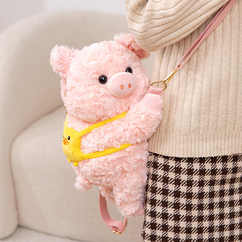 Pink piggy animal backpack