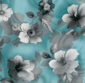 Polyester tại chỗ tay cảm thấy mềm mại voan hoa thiết kế in kỹ thuật số cho womenswear vải may mặc - Product Image 2