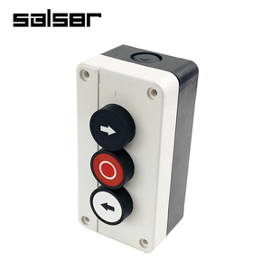 3P üç delik 22mm su geçirmez basma düğmesi anahtarı ile muhafaza elektrik kontrol istasyonu kutusu sol sağ dur ok 2NO 1NC - Product Image 5