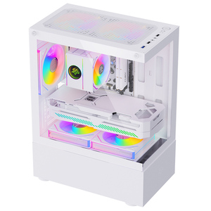 SNOWMAN効率的M ATX PCケースコンパクトアルミ合金シャーシPCゲーム用冷却・省スペース機能を最適化 - Product Image 1
