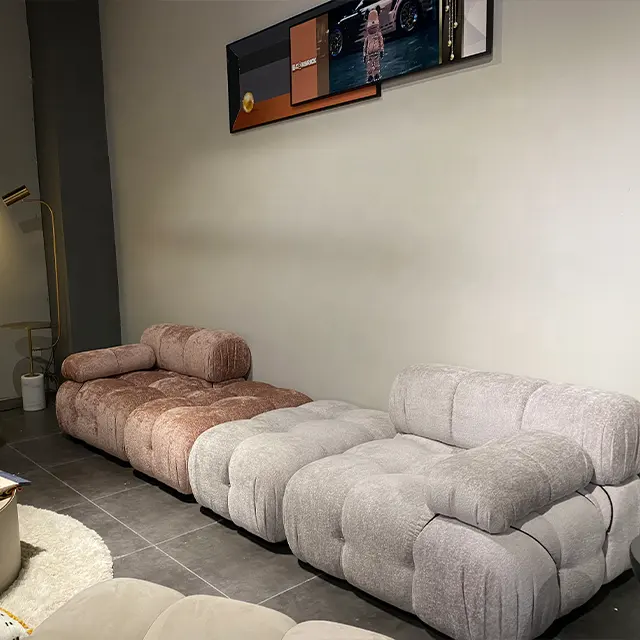Sofá de linho seccionais com combinação, sofá e sala de estar