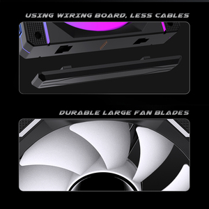 Lovingcool новый стиль комплект из 3 предметов 120 мм RGB свет компьютерные Охлаждающие вентиляторы 5 В 3pin ARGB беспроводной конструкционный блок модульные вентиляторы PWM - Product Image 5