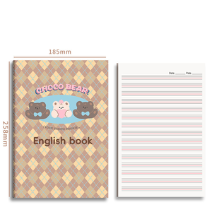 B5 Cartoon Student Englisch Notizbuch Gebundene Ausgabe Kleines Notizbuch Hohes Aussehen Cartoon Notizen Nähen Englisch Notizbuch - Product Image 2