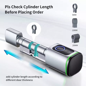 OEM TTlock elektronik kilit Alexa ile çalışmak anahtarsız giriş Euro Tuya BLE akıllı silindir kilidi - Product Image 5