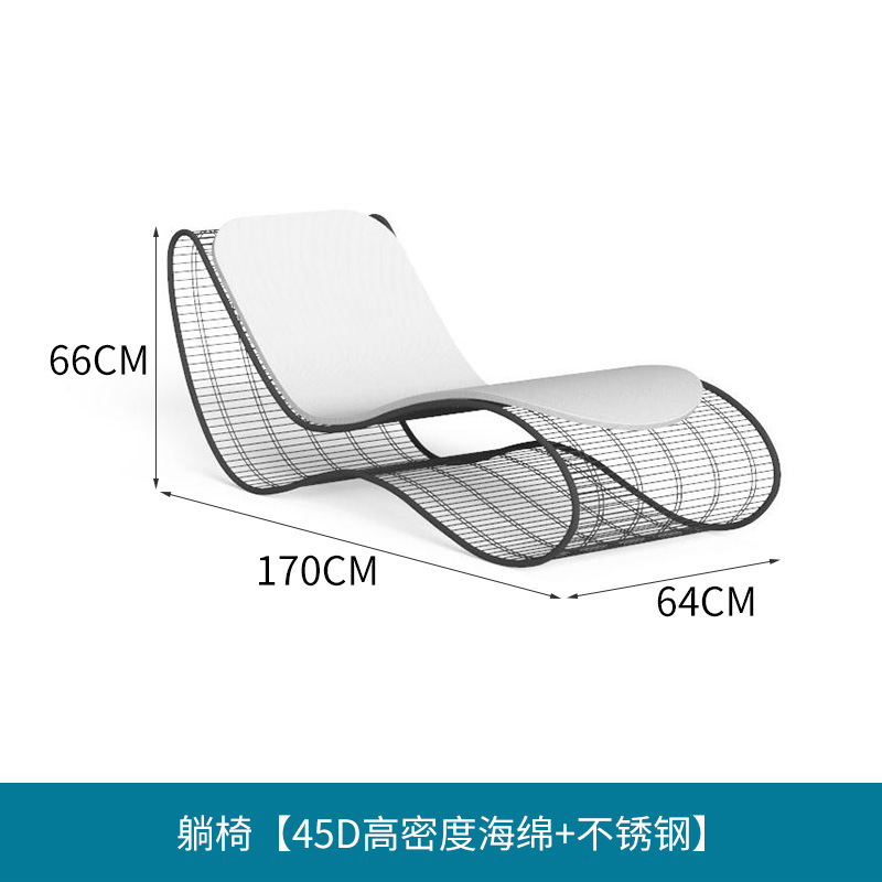 Black-recliner-45d high density sponge stainless steel