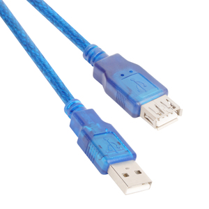 ในสต็อกขายส่ง USB 2.0 สายเคเบิลขยาย USB A ชายหญิงสีฟ้าโปร่งใสสายข้อมูล 1.5m 1.8m 3m 5m - Product Image 3