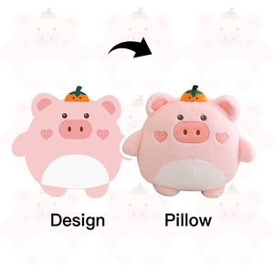 ぬいぐるみぬいぐるみ恐竜豚人形枕カスタムソフトウサギカエルぬいぐるみ枕毛布 - Product Image 2