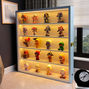 Đa-Hai Lớp Búp Bê Hiển Thị Kệ Với Ánh Sáng/Cửa Mù Hộp Sáng Tạo Bóng Khung Hình Lưu Trữ Trường Hợp Cho Phòng Khách - Product Image 5